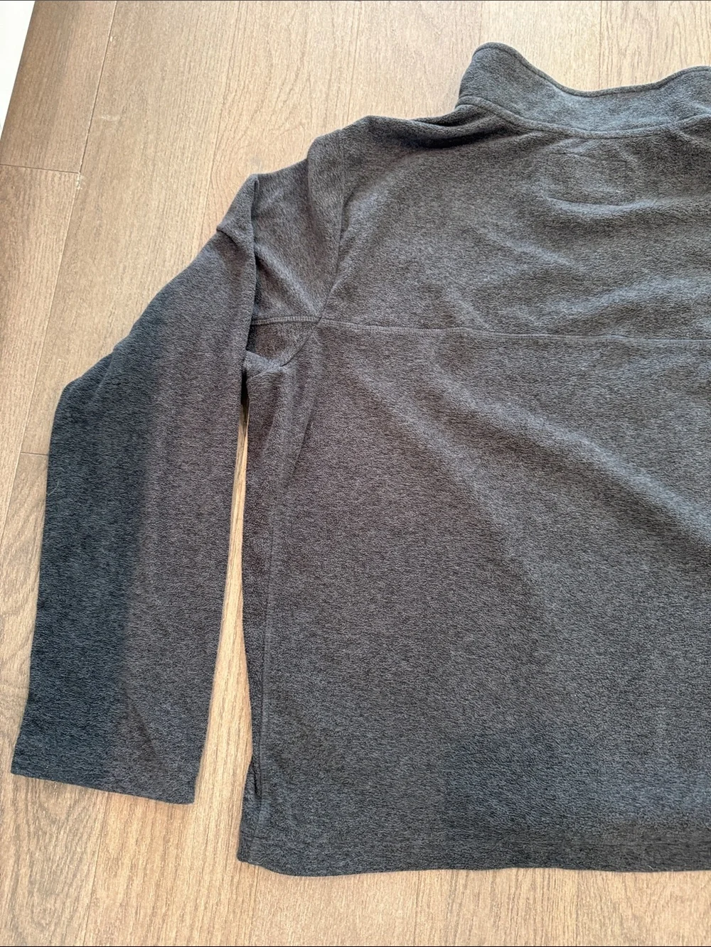 Lands’ End Fleece Quarter Zip Anyweather‎ Pullover Men’s XL High Collar Gray